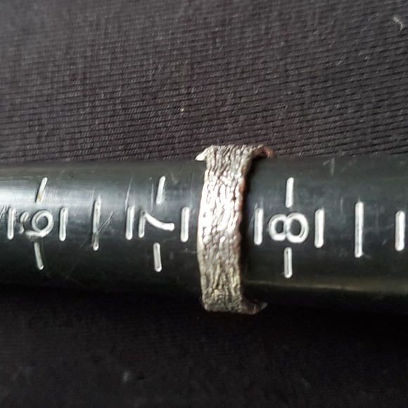 New Unique Blue Titanium Druzy Lizard Silver Ring. - Picture 9 of 12